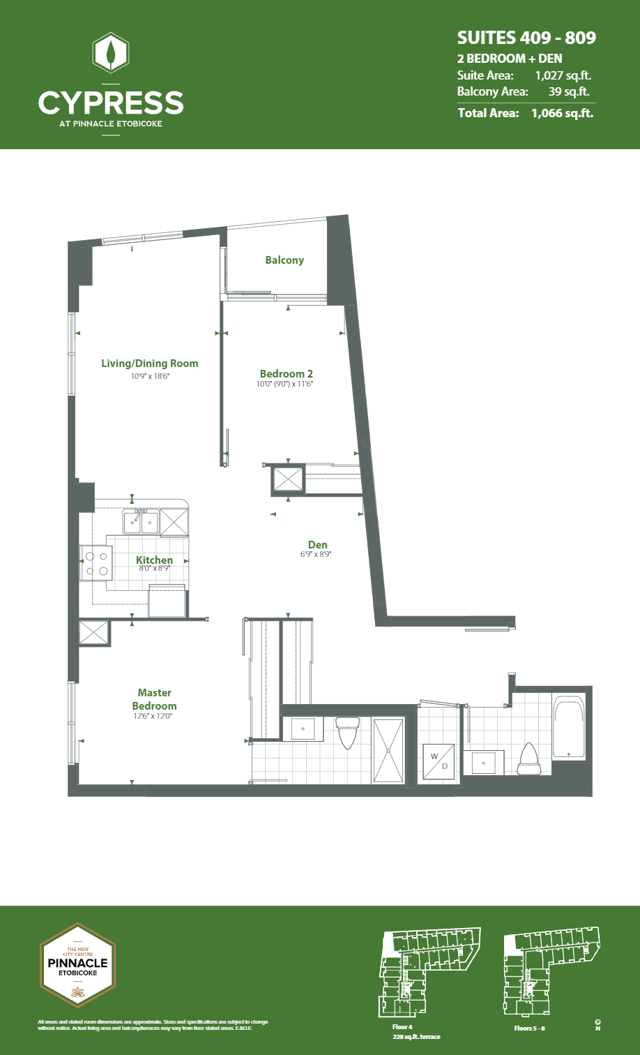  Floor Plan of Cypress at Pinnacle Etobicoke Condos with undefined beds