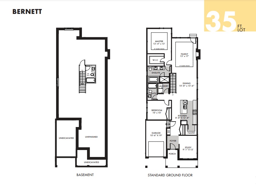Bernett Floor Plan of Riverside South Richcraft Homes with undefined beds