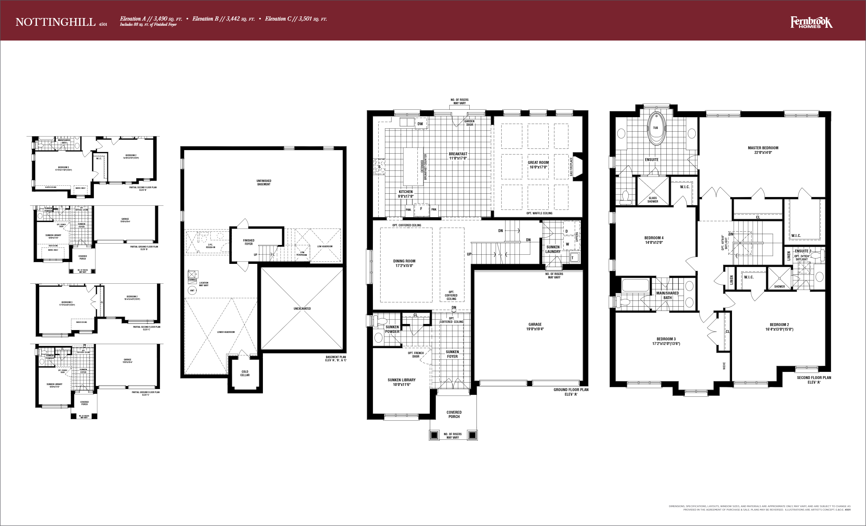  Floor Plan of Glen Abbey Encore Towns with undefined beds