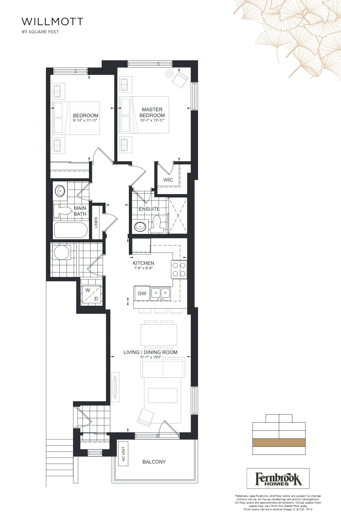 Willmott Floor Plan of The Crawford Urban Towns with undefined beds