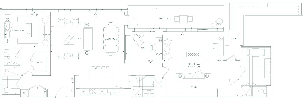  Floor Plan of Edenbridge Kingsway Condo with undefined beds
