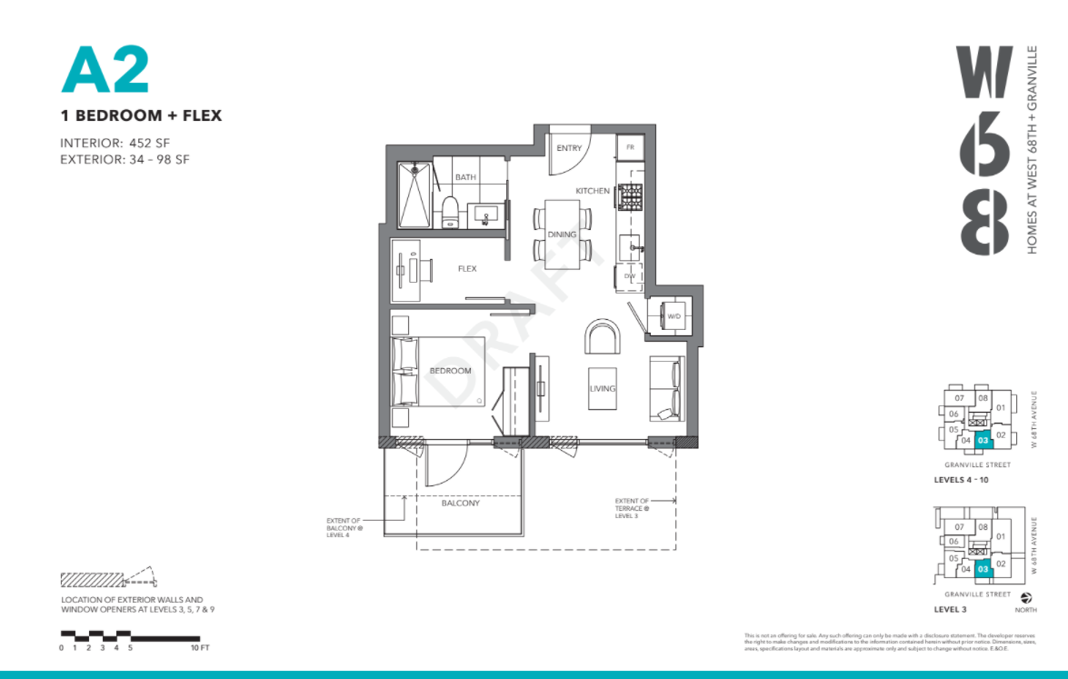 A2 Floor Plan of W68 Condos with undefined beds