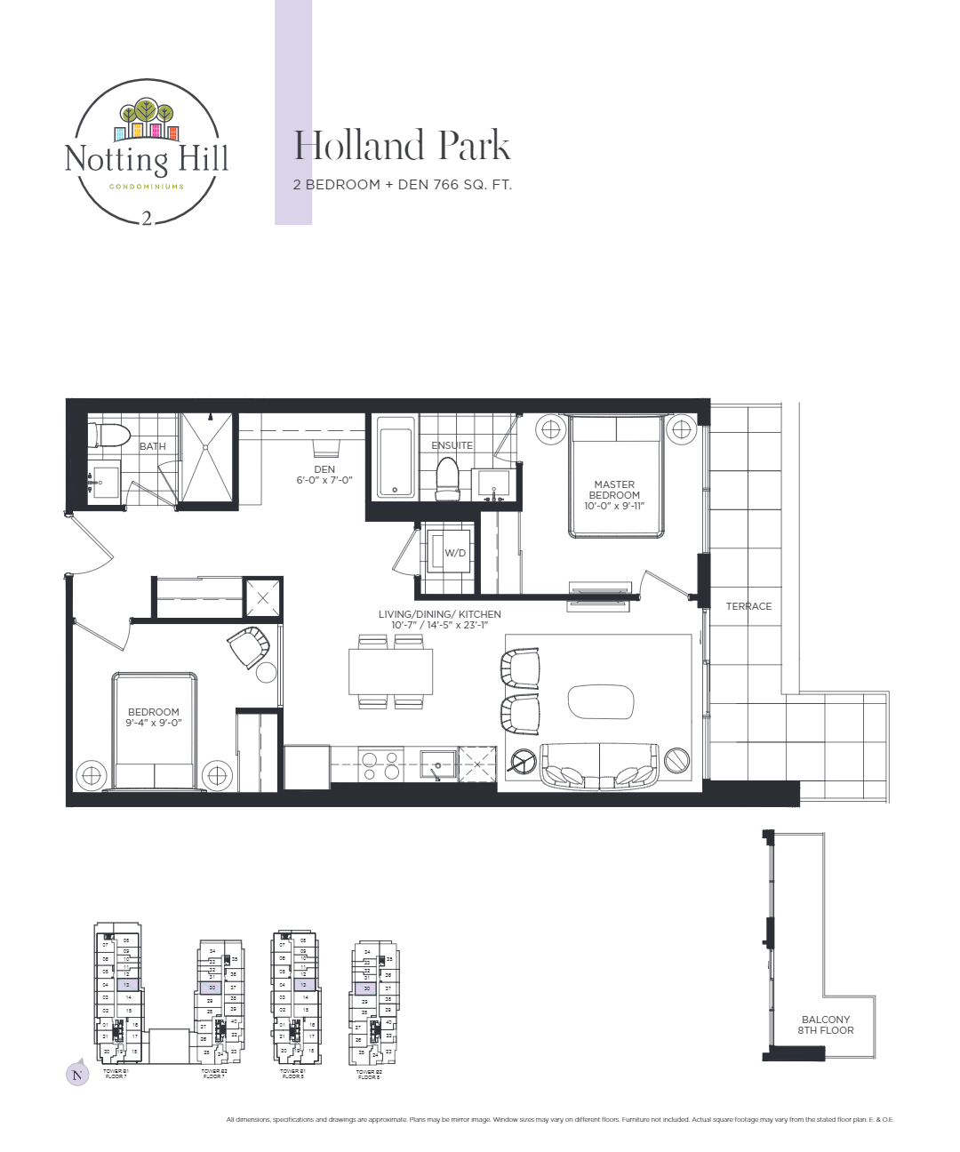  Floor Plan of Notting Hill Condos with undefined beds