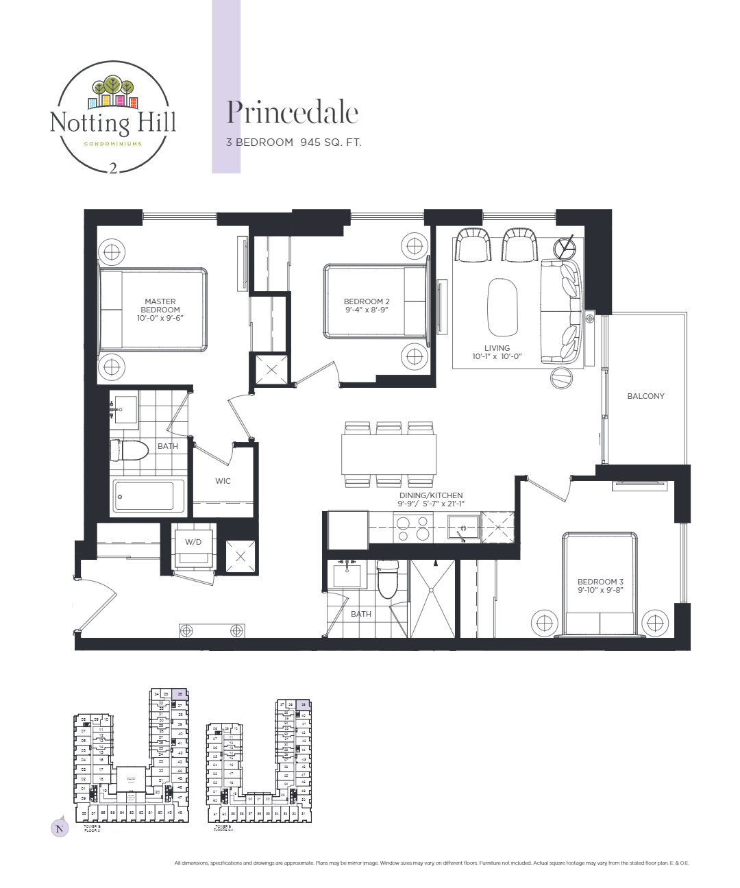  Floor Plan of Notting Hill Condos with undefined beds