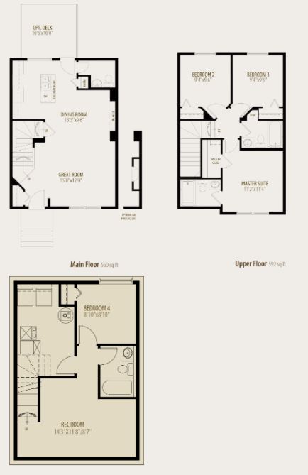 Bolero II Floor Plan of Walker Summit Morrison Homes with undefined beds