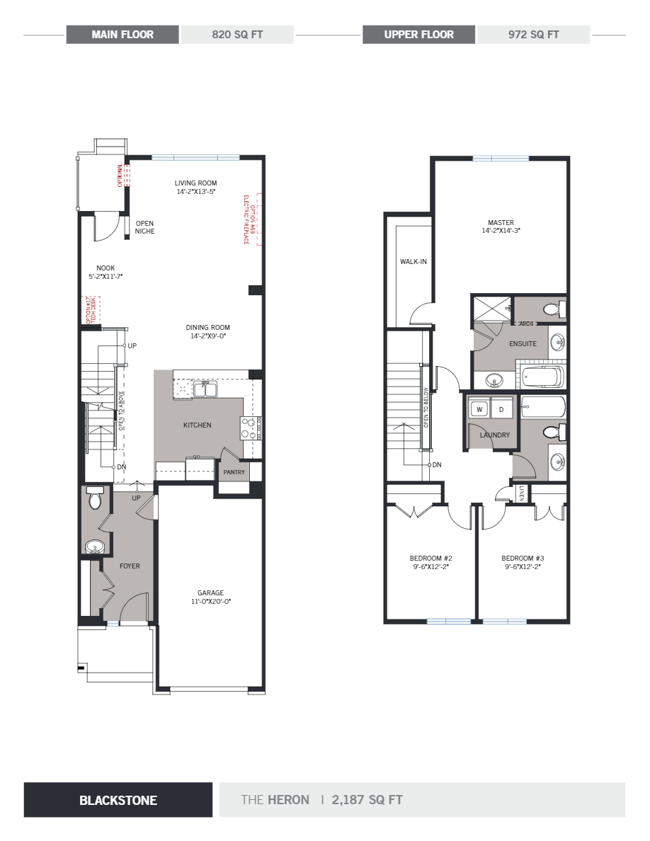 Heron Floor Plan of Blackstone with undefined beds