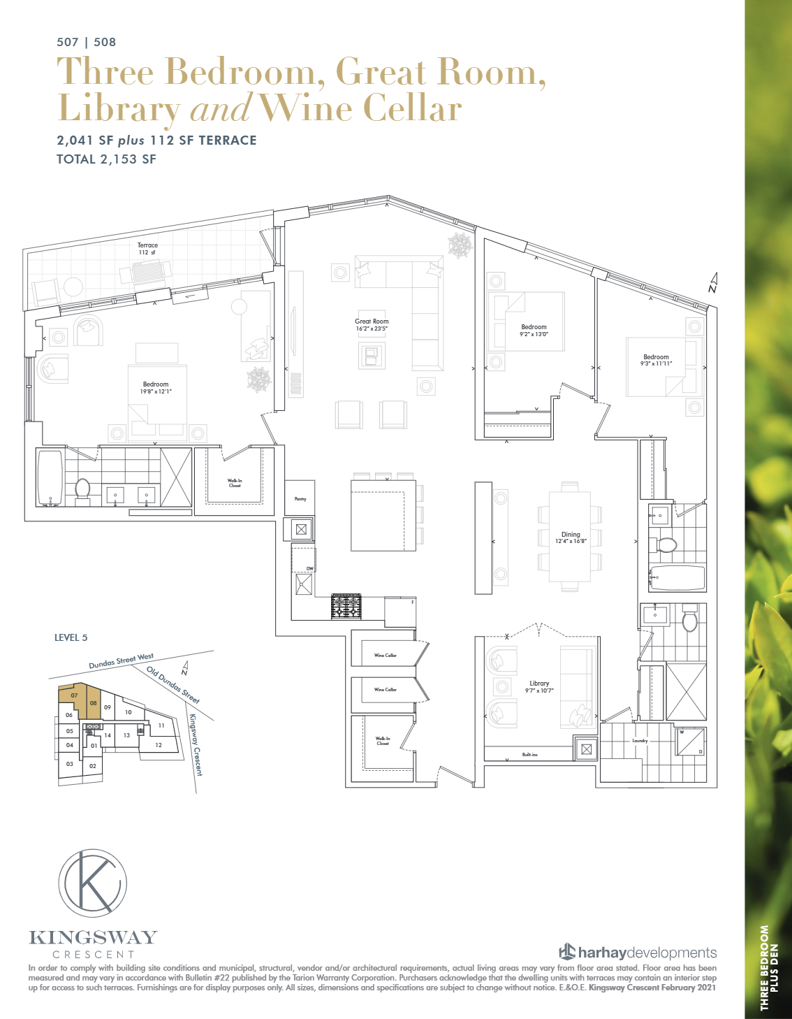 Floor Plan of Kingsway Crescent Condos with undefined beds