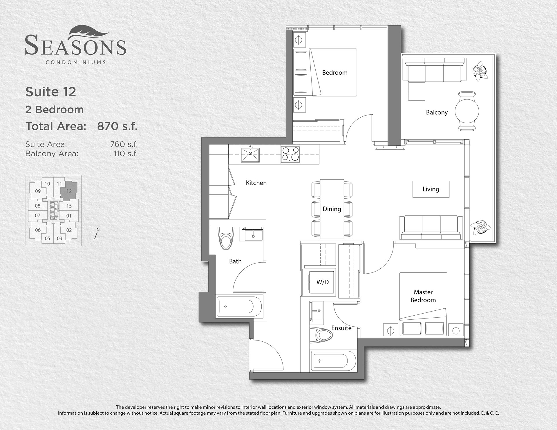  Floor Plan of Seasons II Condos with undefined beds