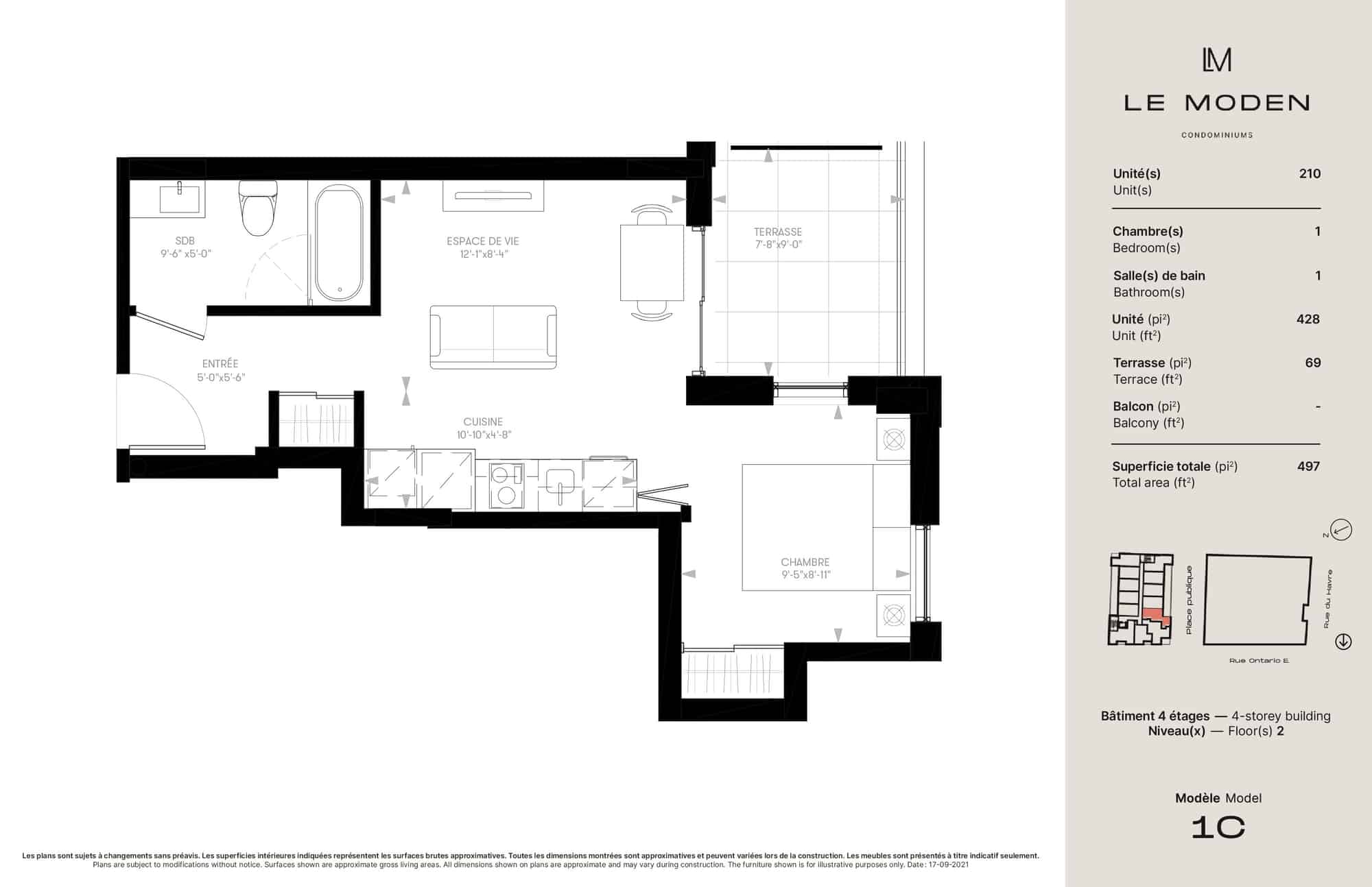  Floor Plan of Le Moden Condominiums with undefined beds