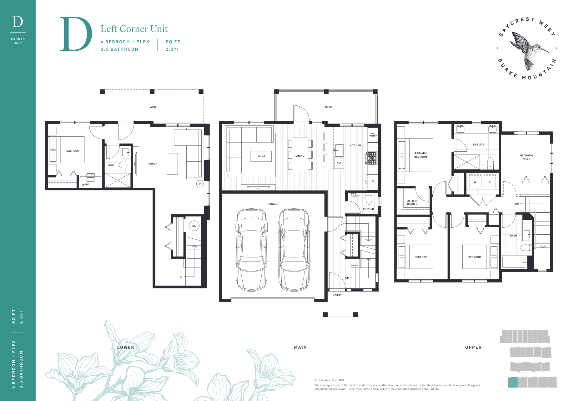  Floor Plan of Baycrest West Condos with undefined beds
