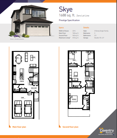 Skye Floor Plan of Keswick Landing Coventry Homes with undefined beds