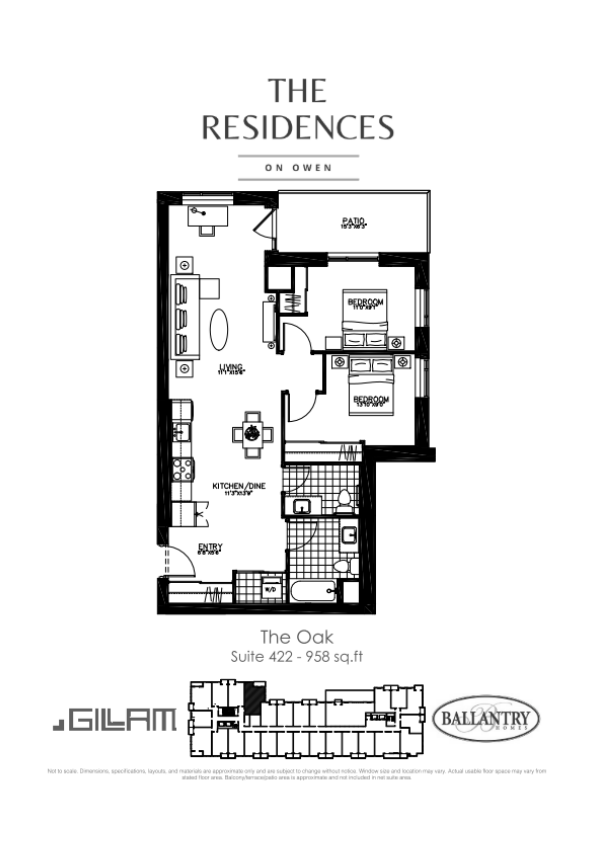  Floor Plan of The Residences on Owen with undefined beds
