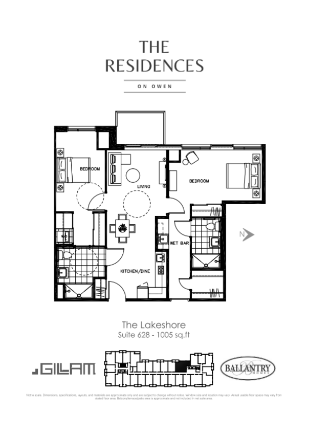  Floor Plan of The Residences on Owen with undefined beds