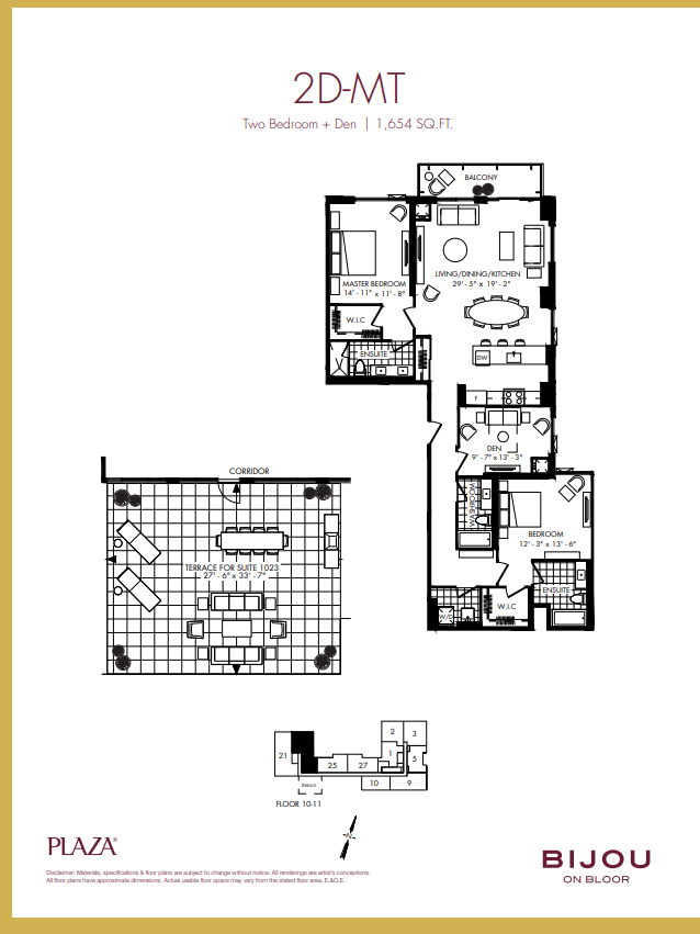  Floor Plan of Bijou on Bloor Condos with undefined beds