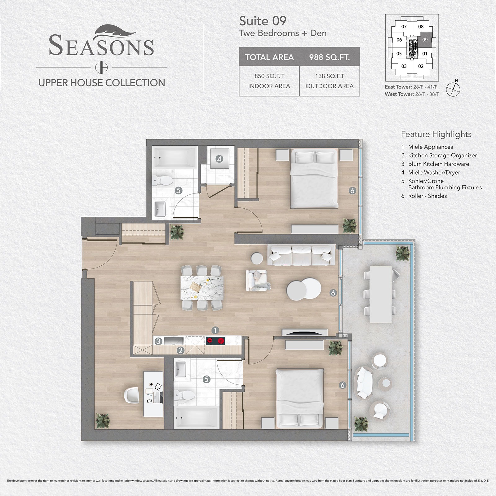  Floor Plan of Seasons II Condos with undefined beds