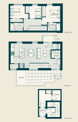 DX3 Floor Plan of Park Langara Condos with undefined beds