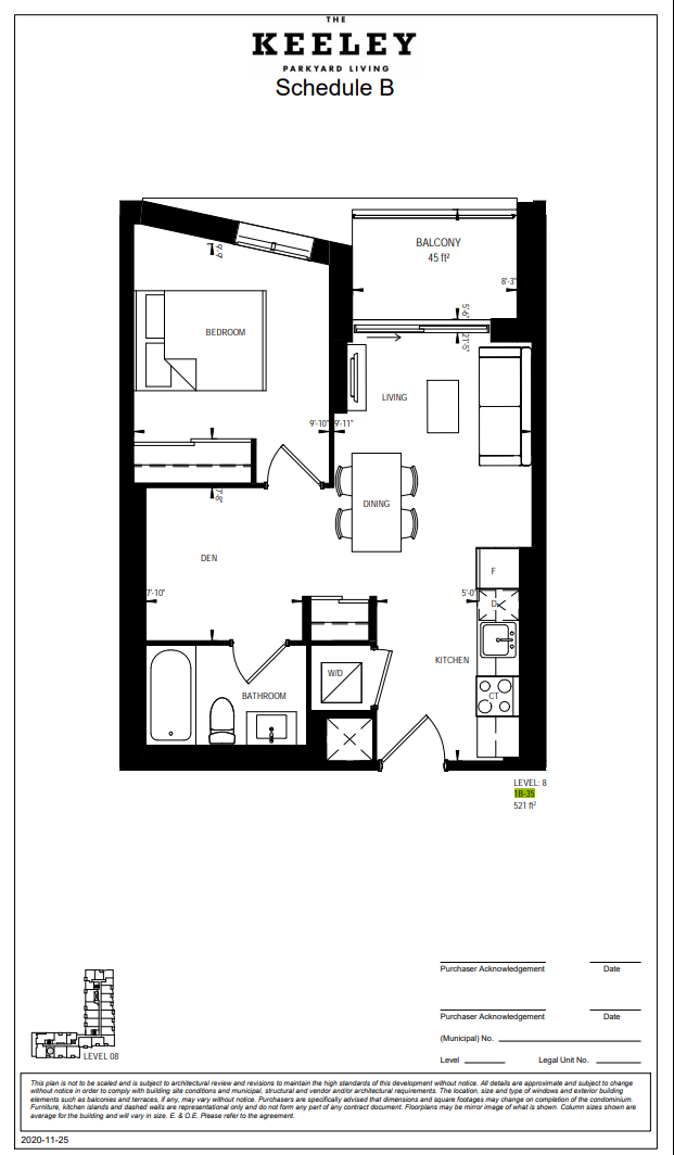  Floor Plan of The Keeley Condos with undefined beds