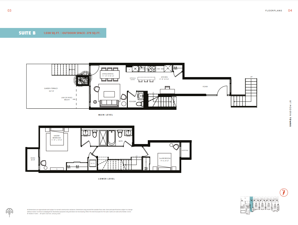  Floor Plan of BT Modern Towns Bayview Village with undefined beds