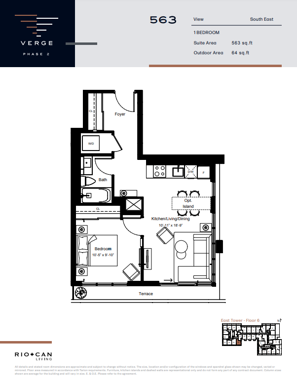  Floor Plan of Verge 2 - East Tower Condos with undefined beds