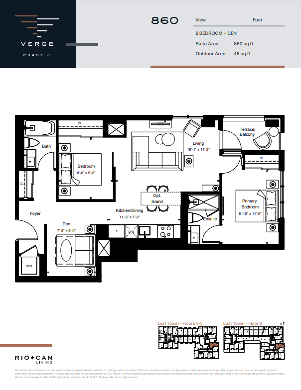  Floor Plan of Verge 2 - East Tower Condos with undefined beds