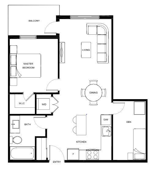 E Floor Plan of Park & Maven (Condos - Cardinal & Heron) with undefined beds