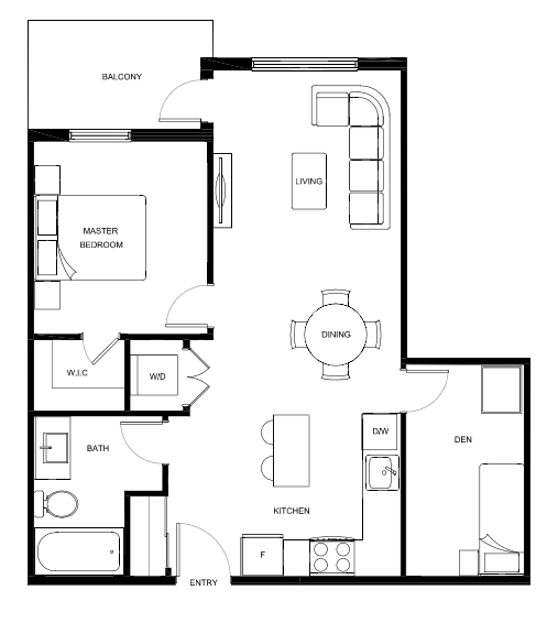 E1 Floor Plan of Park & Maven (Condos - Cardinal & Heron) with undefined beds