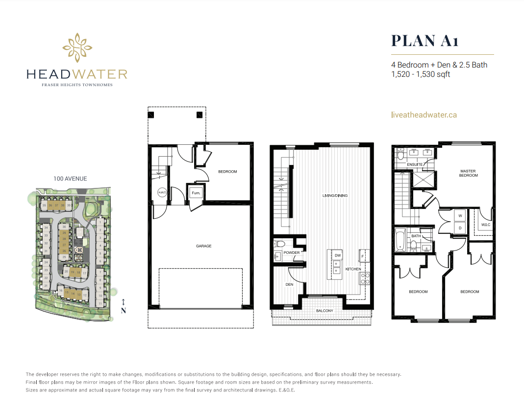 PLAN A1 Floor Plan of Headwater Towns with undefined beds