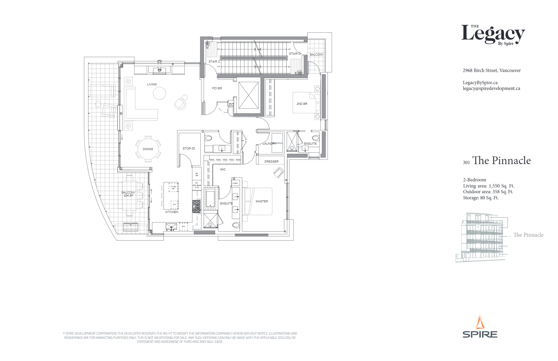  The Pinnacle  Floor Plan of The Legacy by Spire Condos with undefined beds