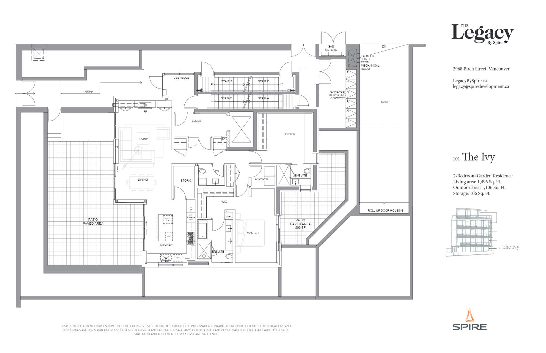 101 Floor Plan of The Legacy by Spire Condos with undefined beds