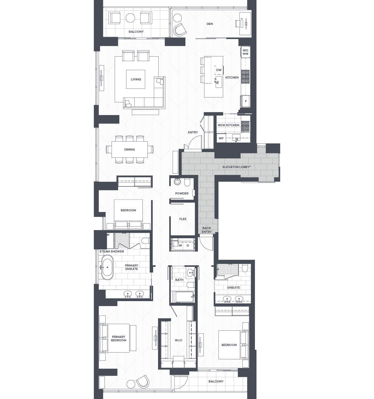 A20 Floor Plan of  1818 Alberni Condos with undefined beds