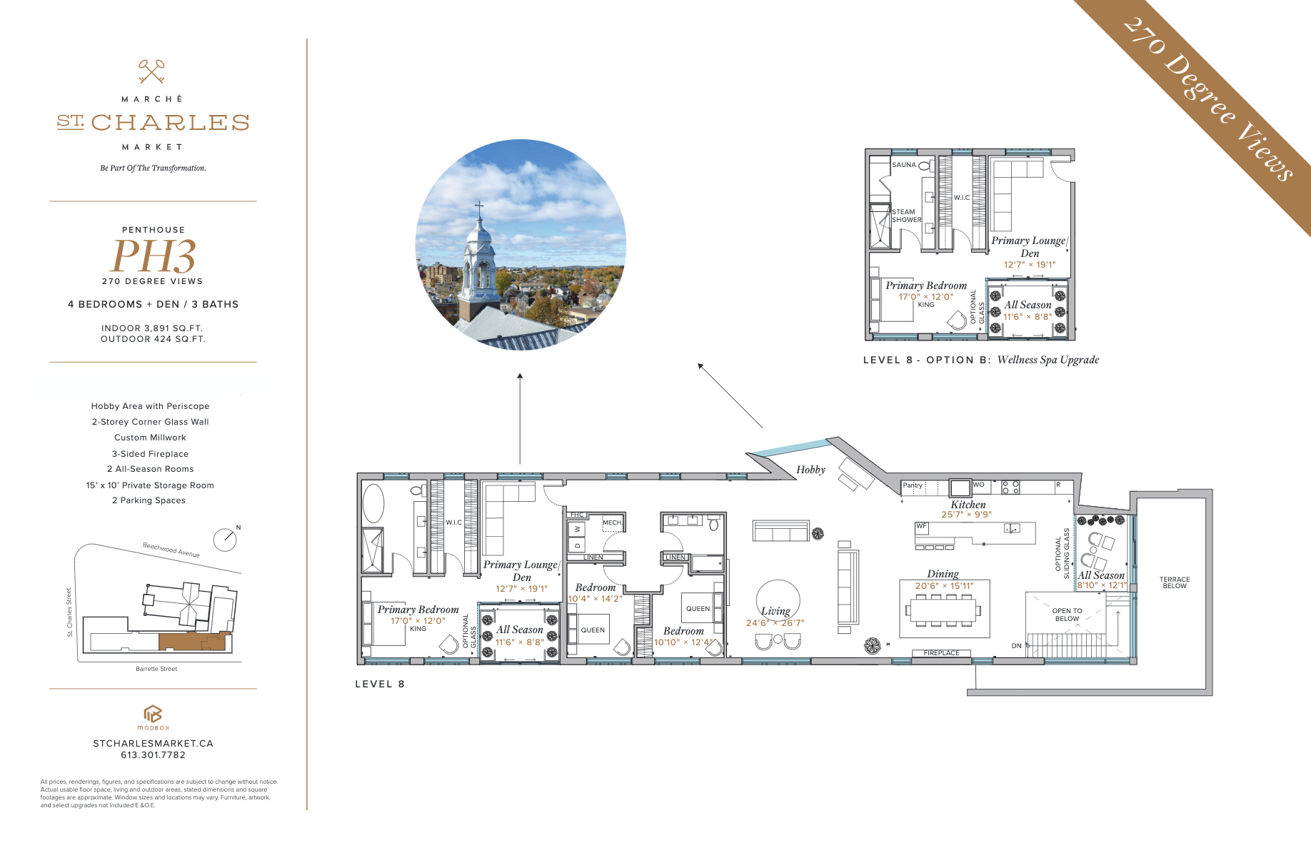 PH3 Floor Plan of St. Charles Market Condos with undefined beds