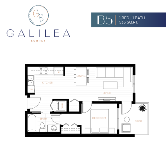B5 Floor Plan of Galilea Condos with undefined beds