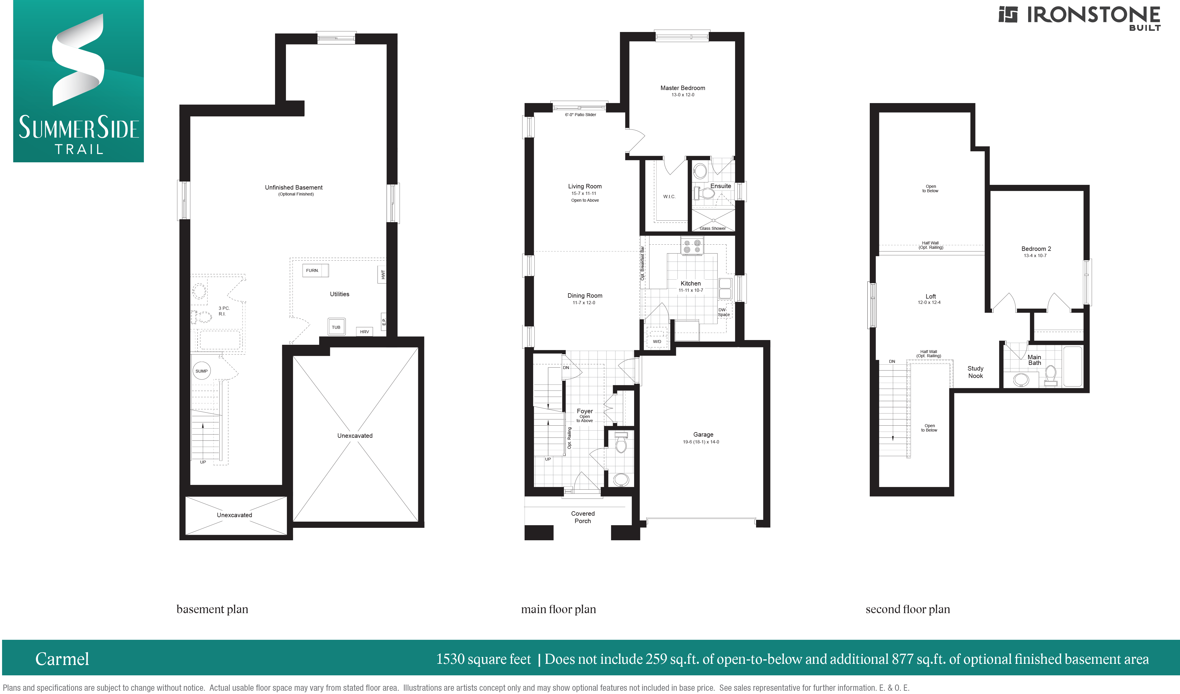 Carmel Floor Plan of Summerside Trail II with undefined beds