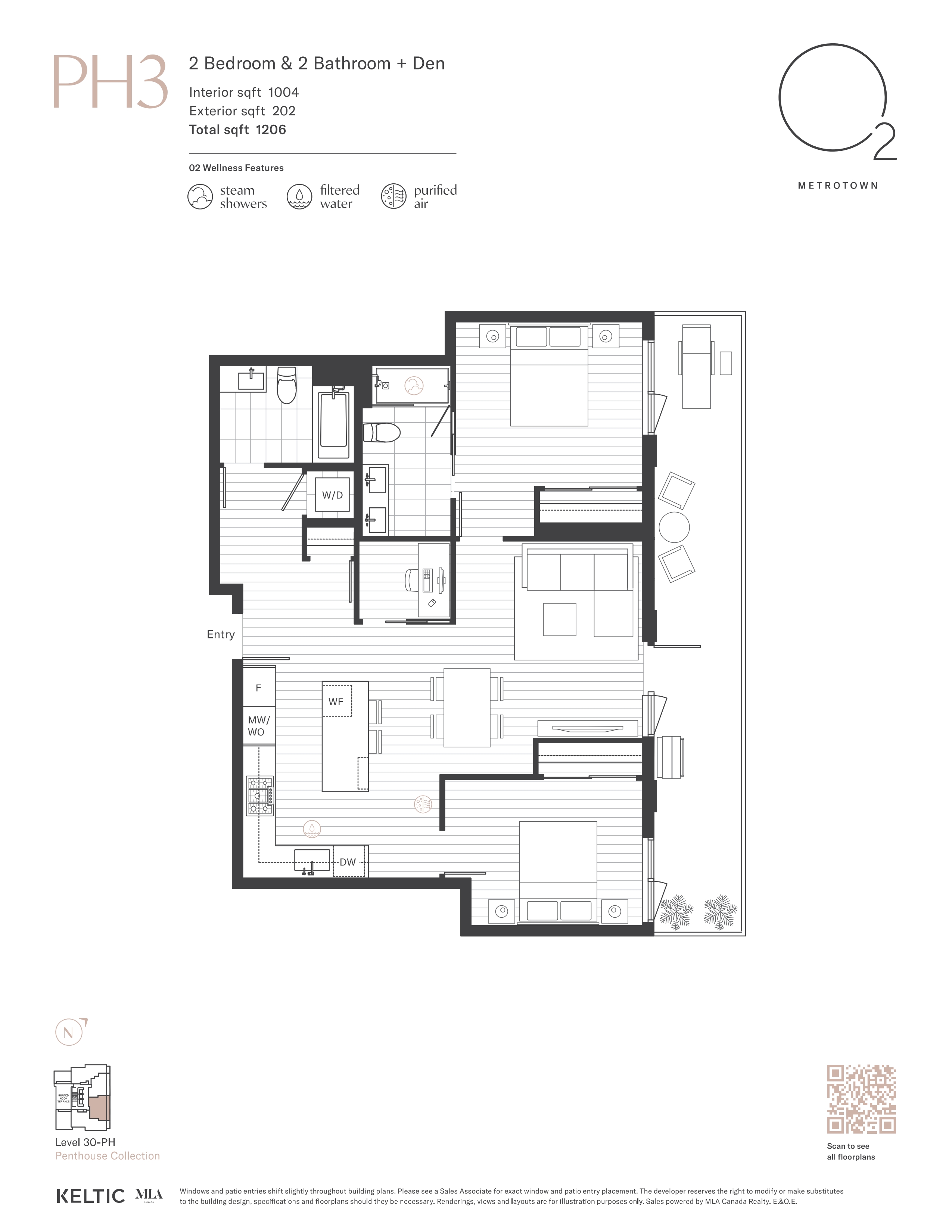 PH3 Floor Plan of O2 Condos with undefined beds