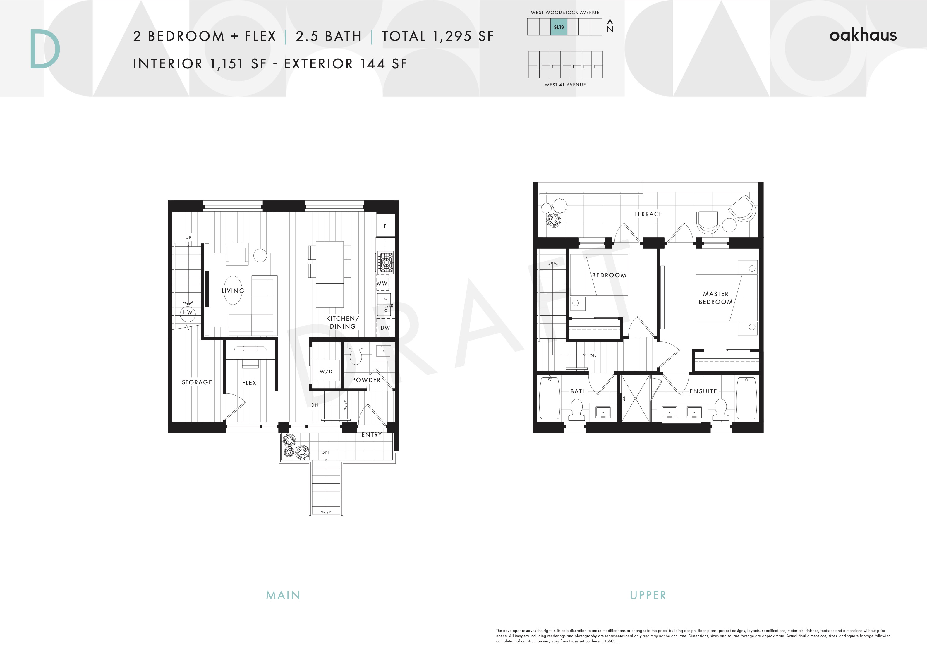 D Floor Plan of Oakhaus Towns with undefined beds