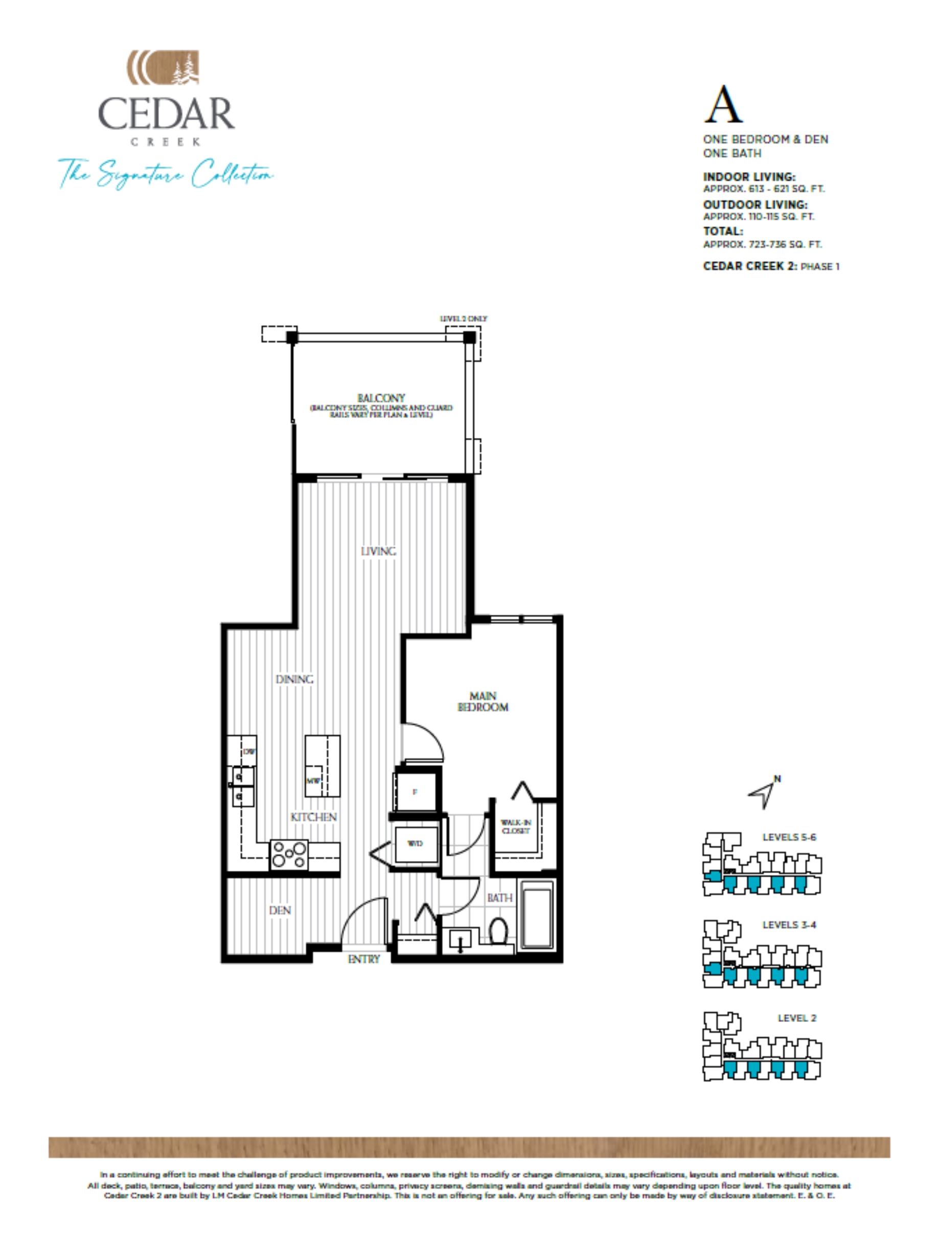 A Floor Plan of Cedar Creek (Signature Collection) Condos with undefined beds