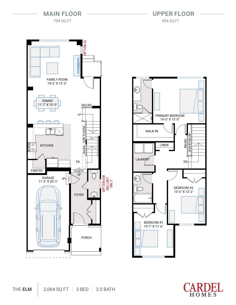 ELM Floor Plan of Ironwood Cardel Homes Ottawa with undefined beds