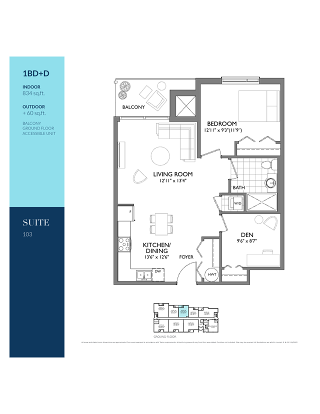  Floor Plan of Kingsway on Riverside Condos with undefined beds