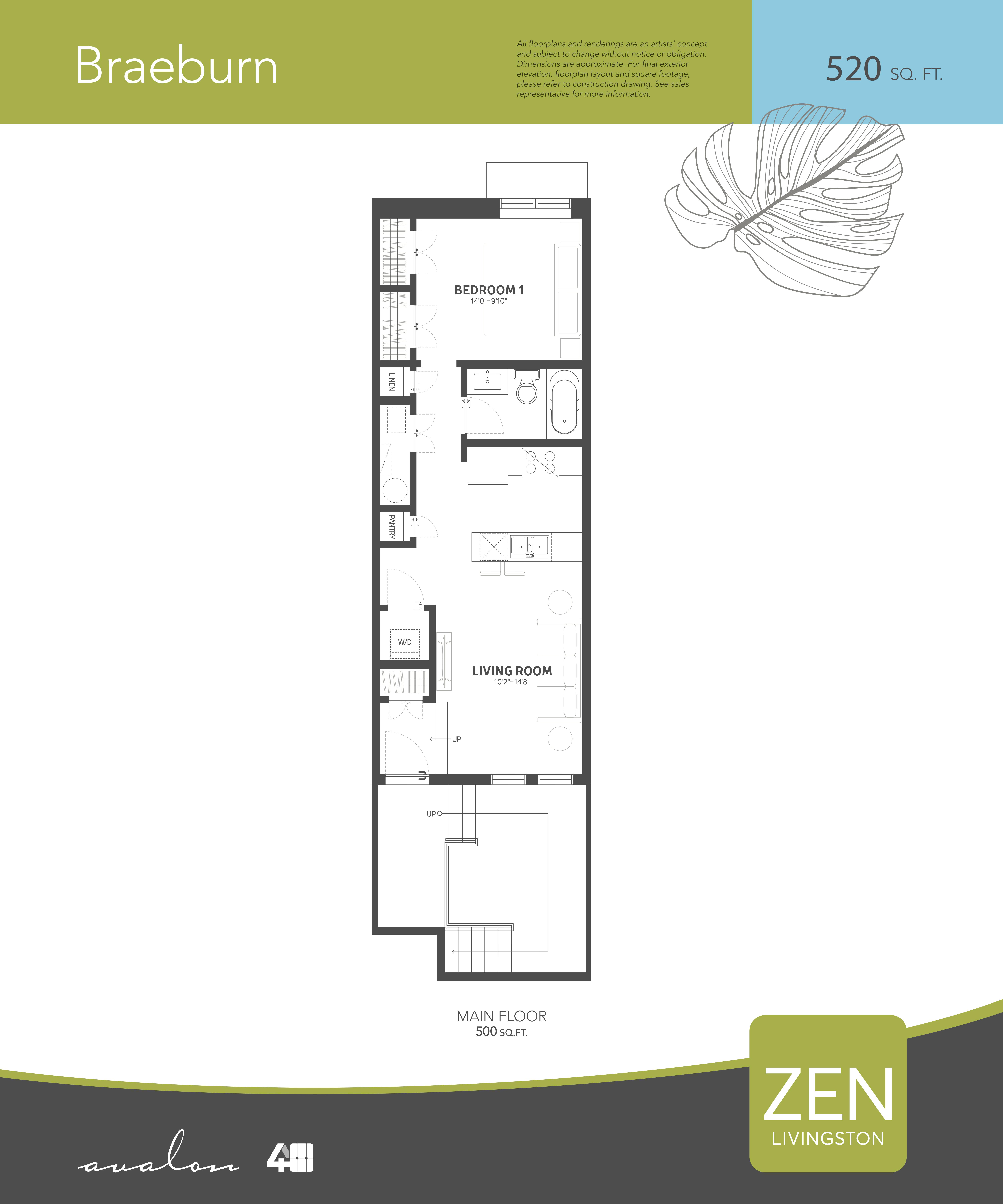  Floor Plan of ZEN Livingston with undefined beds