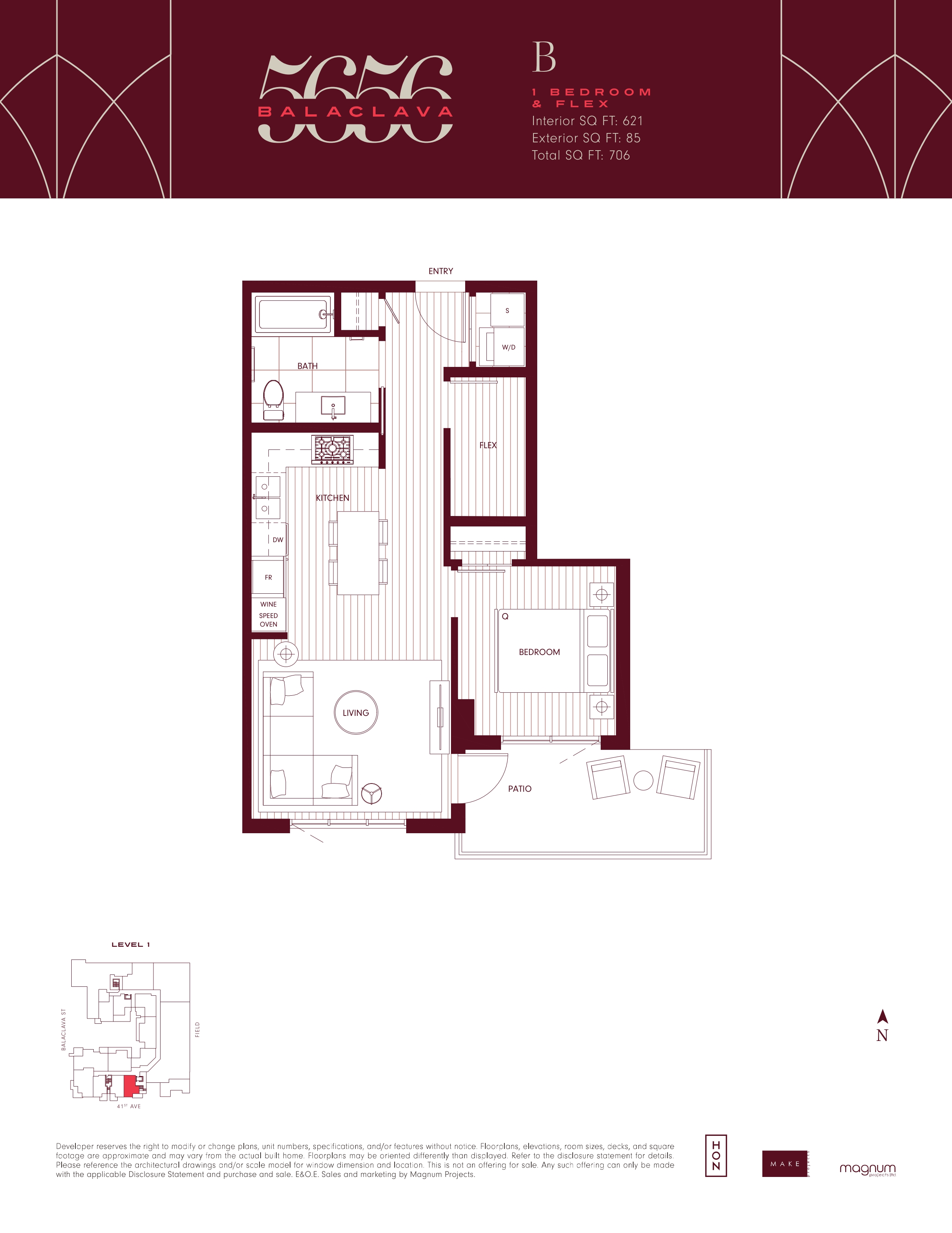 B Floor Plan of 5656 Balaclava Condos with undefined beds