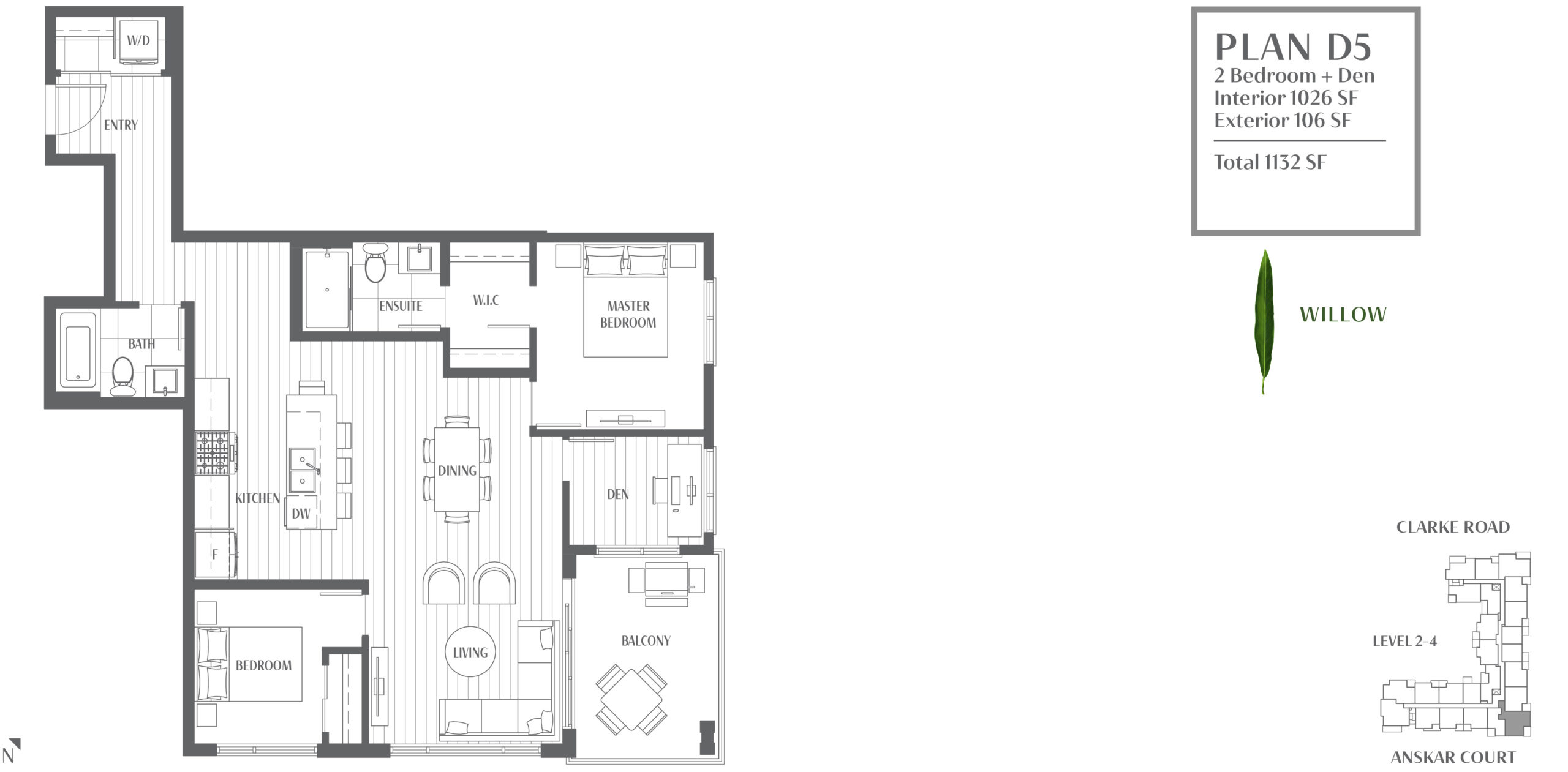  Floor Plan of The Oaks Phase 3 (Willow) Condos with undefined beds