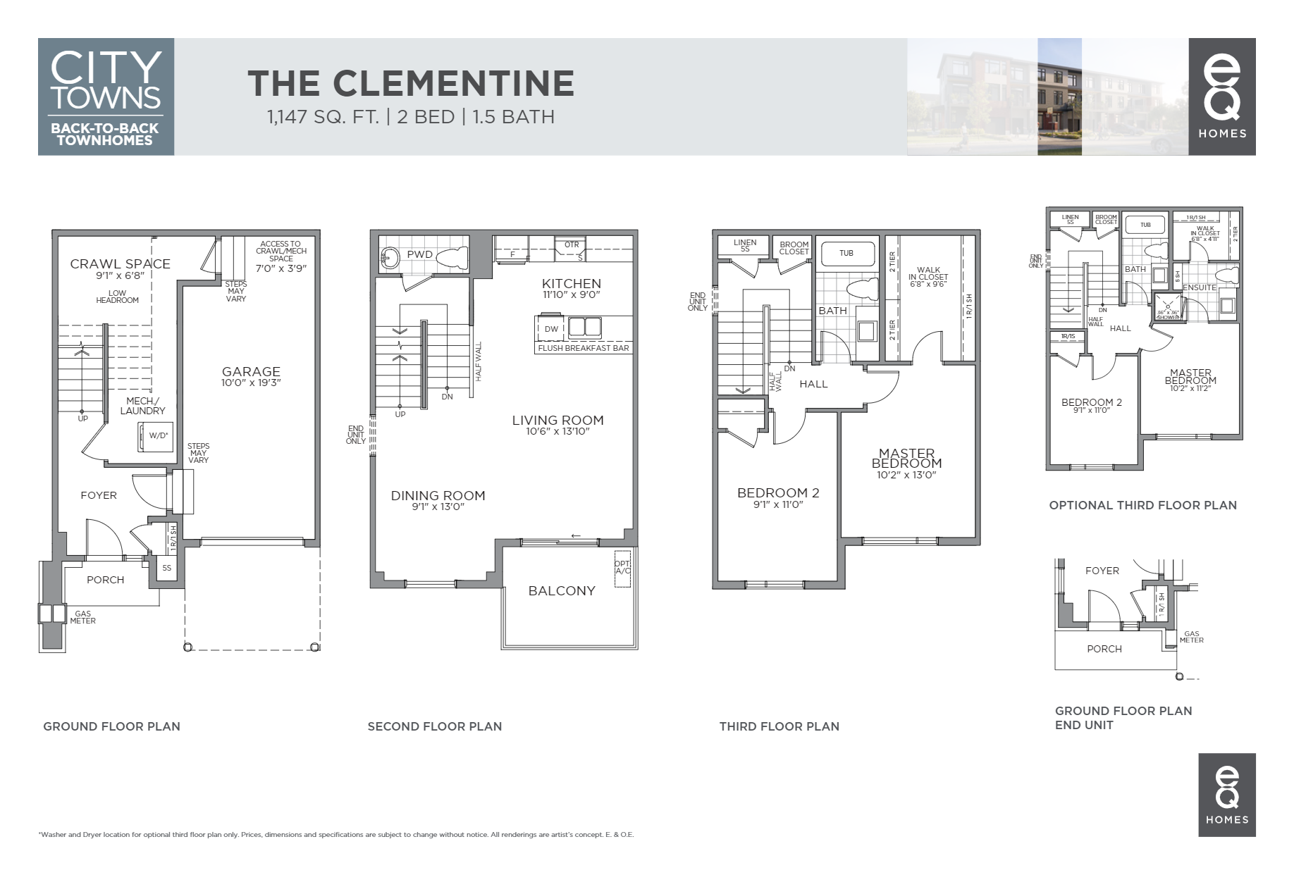 The Clementine Floor Plan of Pathways at Findlay Creek eQ Homes with undefined beds