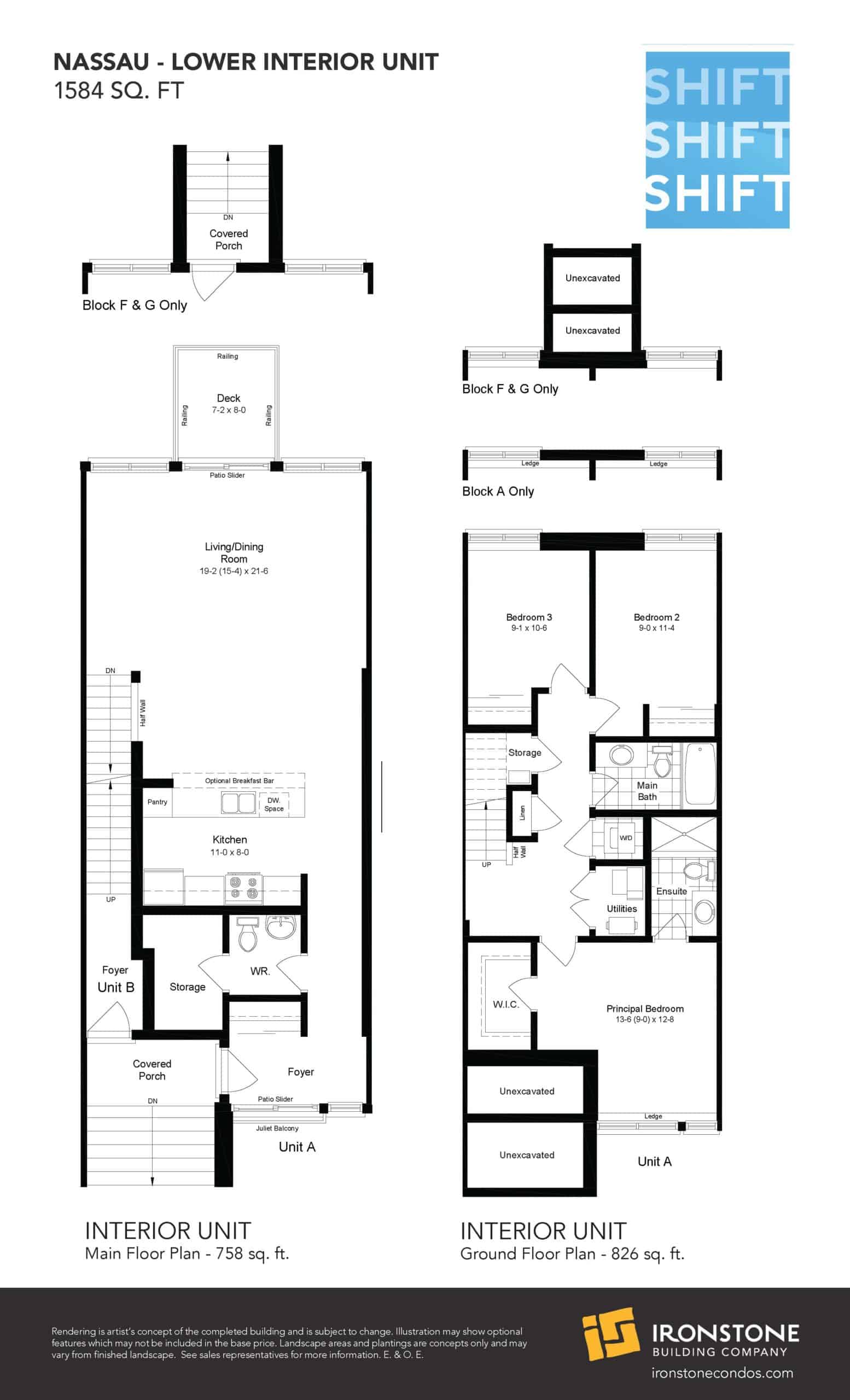 97 Floor Plan of Shift Condos with undefined beds
