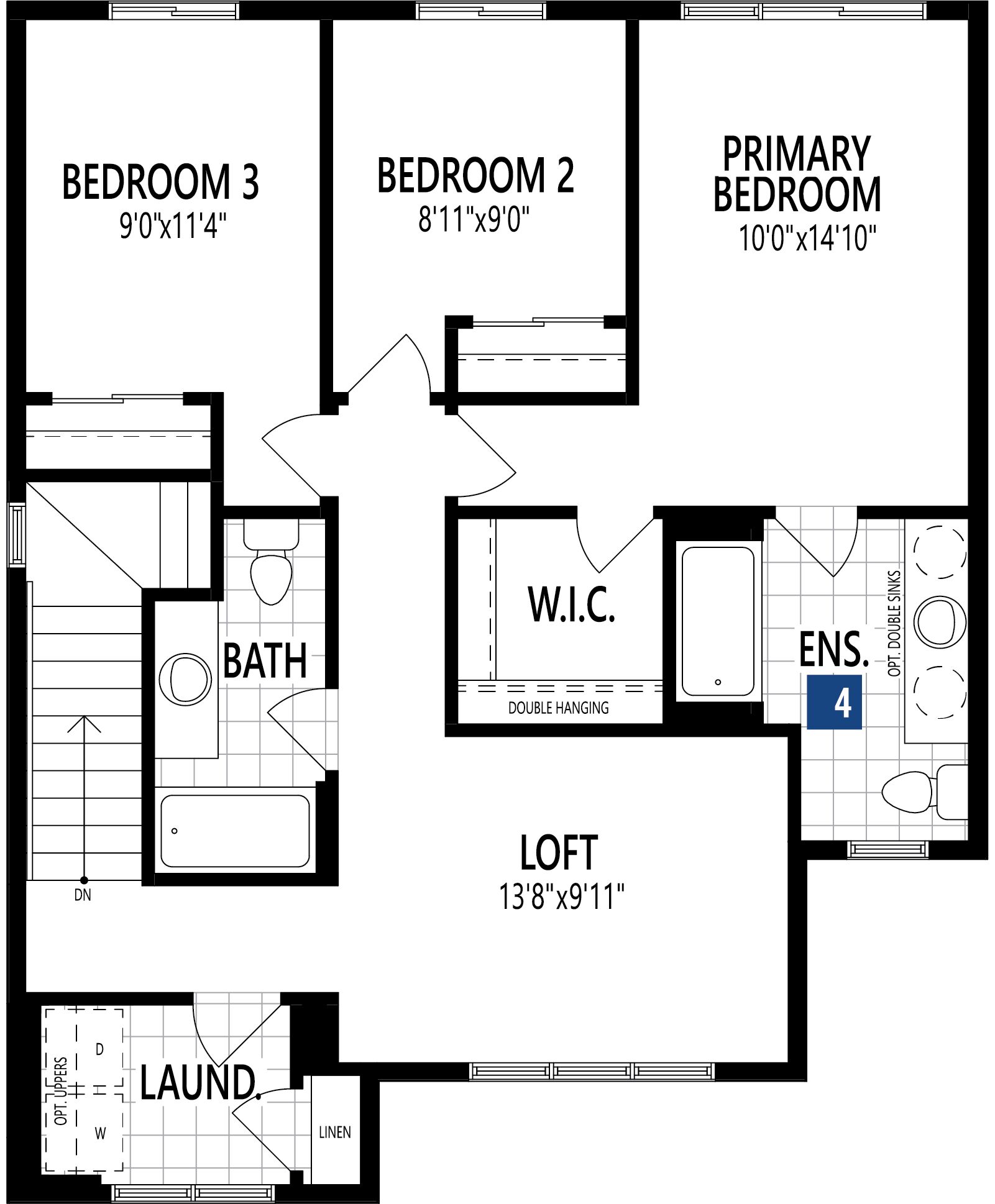 Yamnuska Floor Plan of  Stillwater by Mattamy Homes Towns with undefined beds