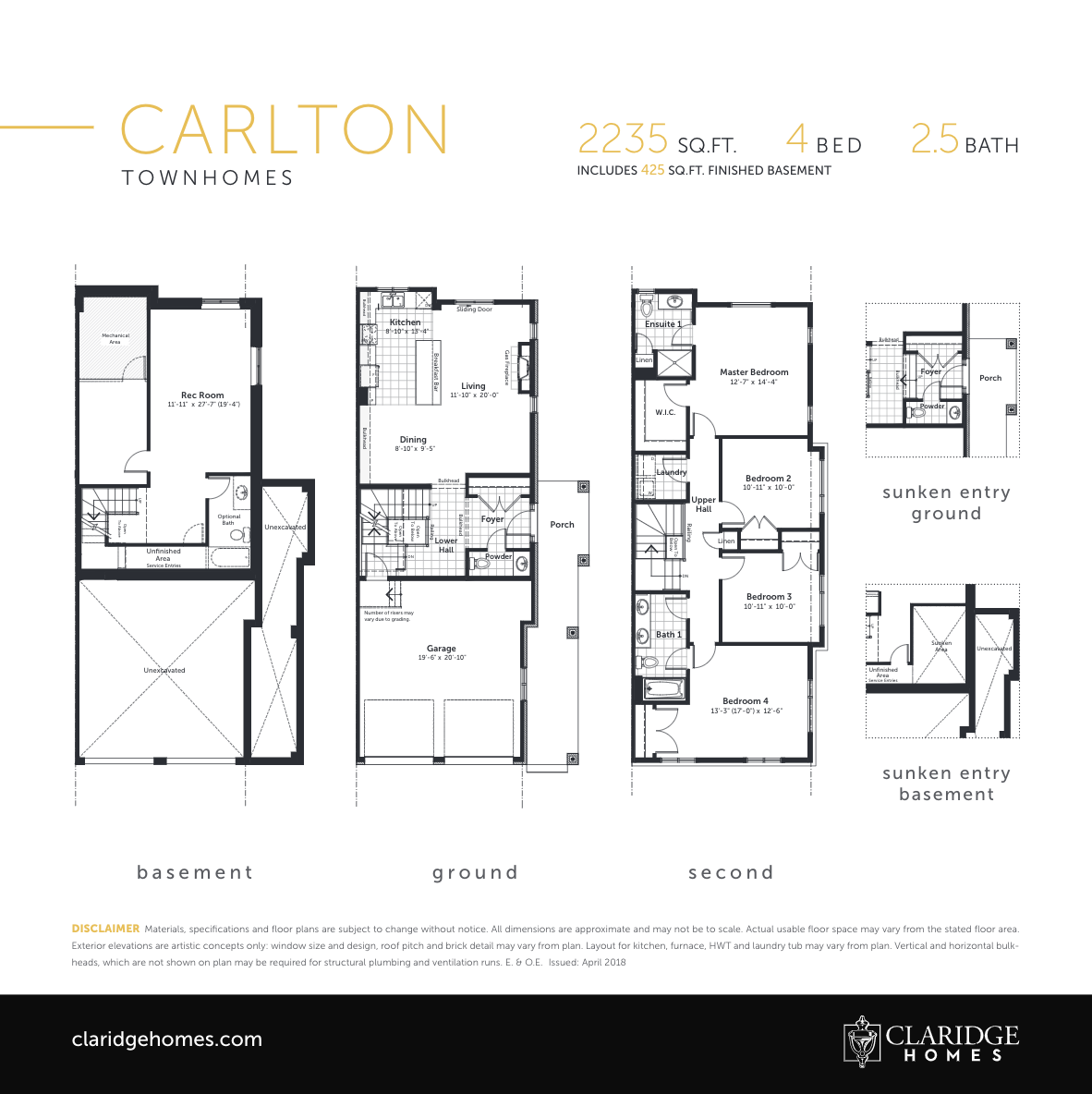 Carlton Floor Plan of River's Edge Claridge Homes with undefined beds