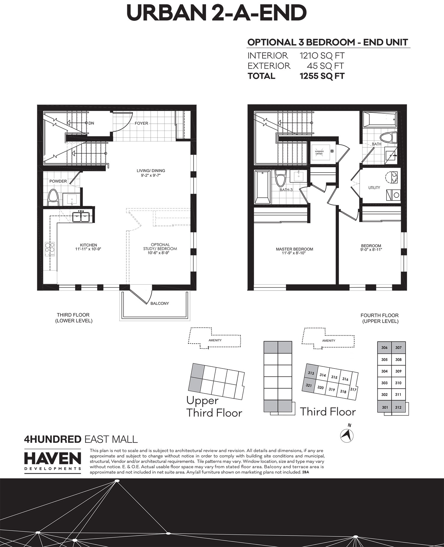  Floor Plan of 4HUNDRED EAST MALL Urban Townhomes with undefined beds