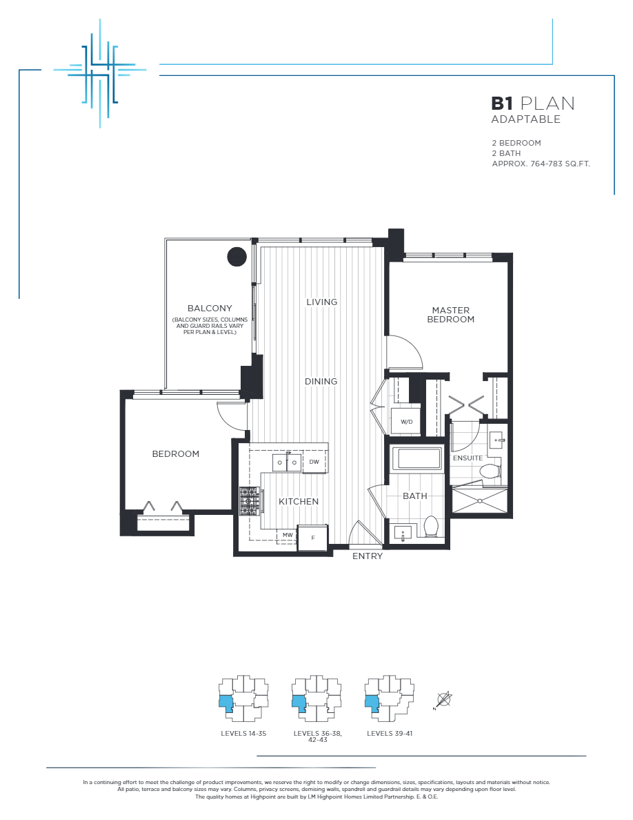  Floor Plan of Highpoint Condos with undefined beds