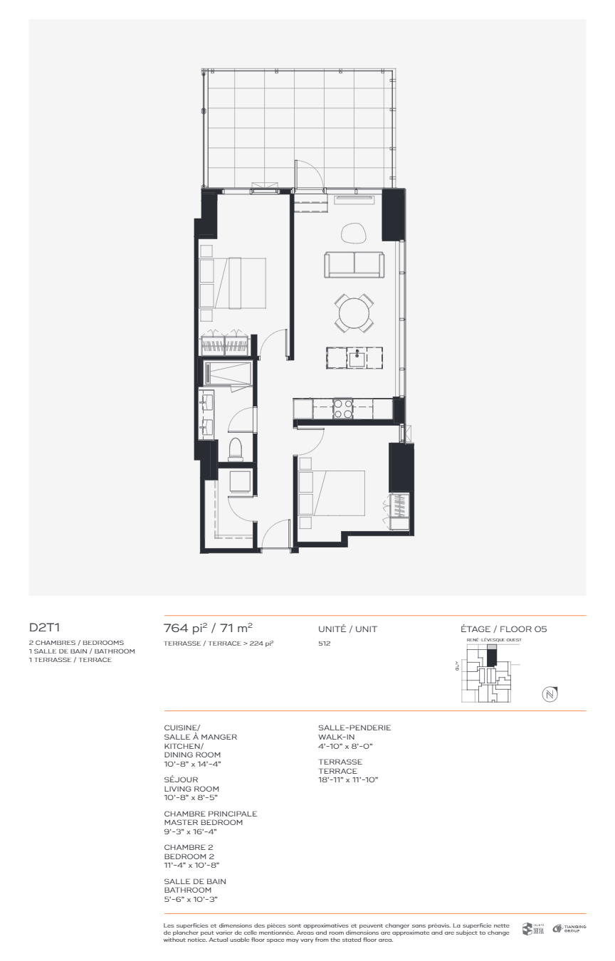  Floor Plan of Quinzecent Condos with undefined beds