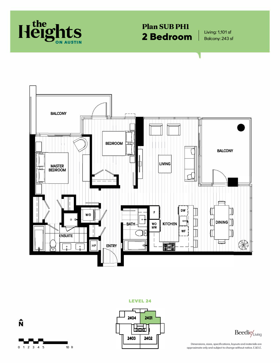  Floor Plan of The Heights on Austin with undefined beds