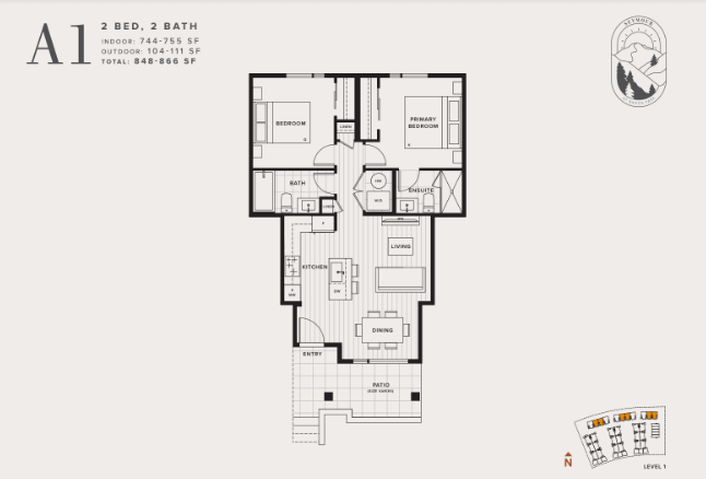  Floor Plan of Baden Park Condos with undefined beds